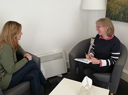 Image showing two ladies during a counselling session at Pregnancy Options Centre Image showing two ladies during a counselling session at Pregnancy Options Centre